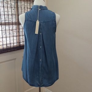 Love Stitch Tencel Denim Shirt