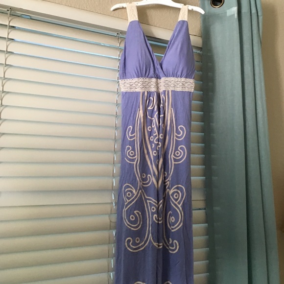 Purple and Cream Maxi