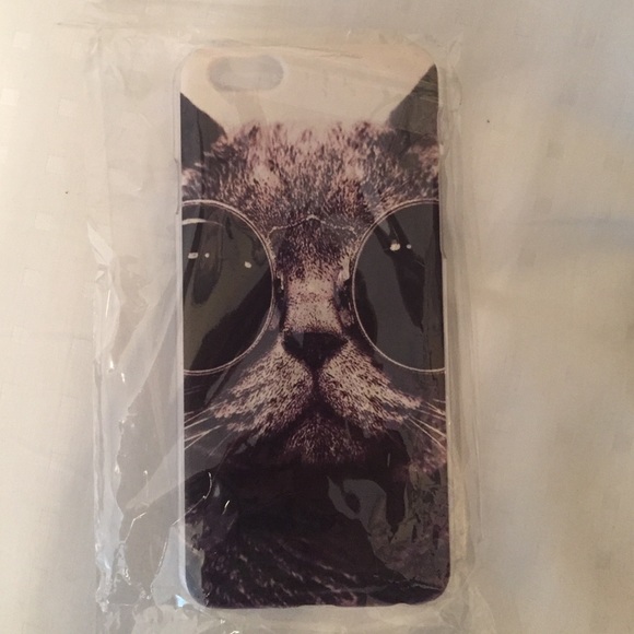 Plastic iPhone 6 case (cat with glasses) NEW💥💋