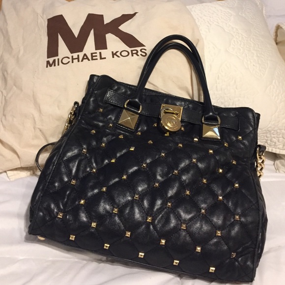 Black studded Michael Kors Hamilton