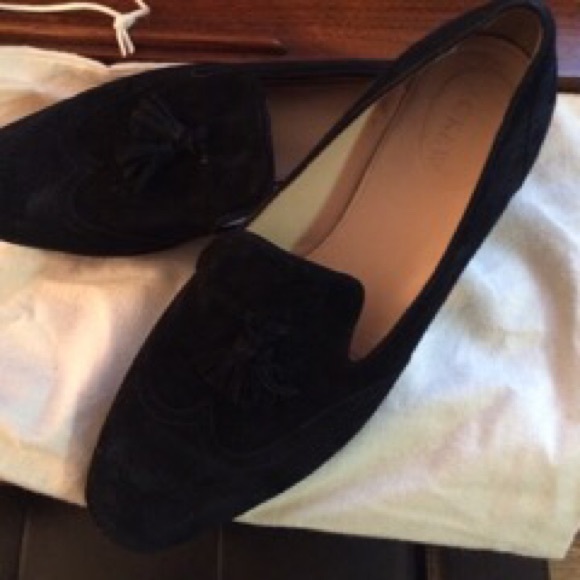 J.Crew black suede shoes