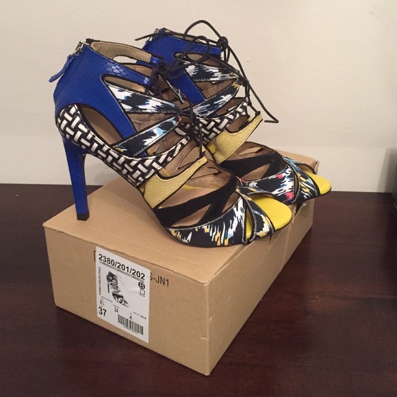 Zara high heeled lace up Sandals