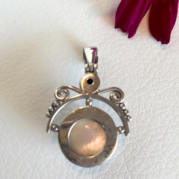 Sterling, opal & pearl pendant NWT South Africa - Picture 3 of 3