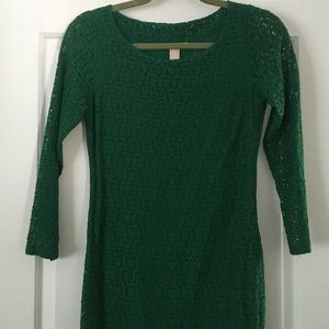Green lace dress