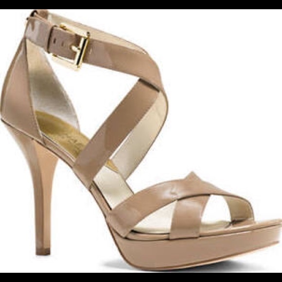 Michael Kors Evie Platform 7M Khaki - Picture 2 of 4