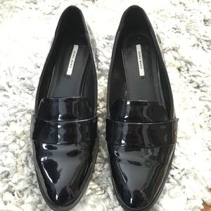 ZARA patent loafers