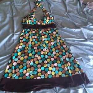 Polka dot halter dress