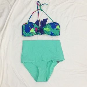 High waisted bikini bottoms
