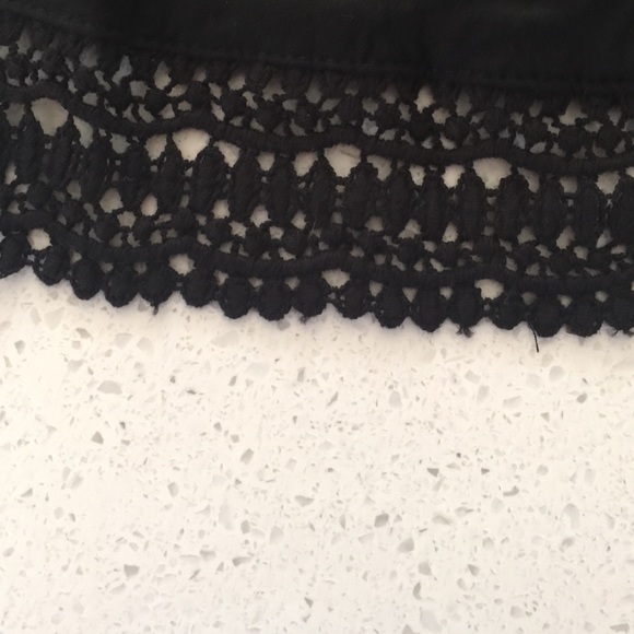 Black Lace Bottom Shorts - Picture 3 of 4