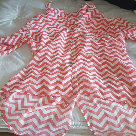 Pink and white shirt