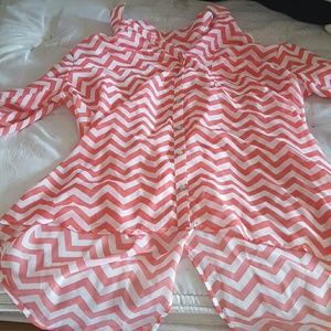 Pink and white shirt