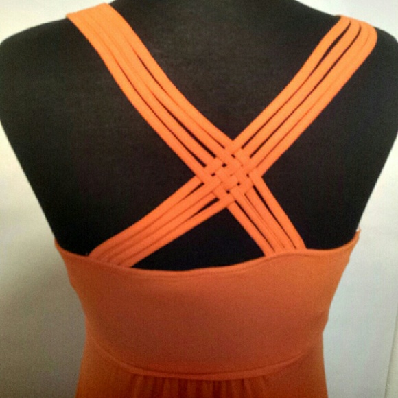 🚫Calvin Klein Orange Cross Back Maxi Dress - Picture 3 of 3