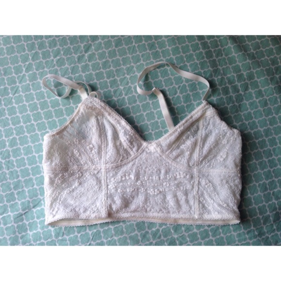 Intimately Free People Bralette: White and Black