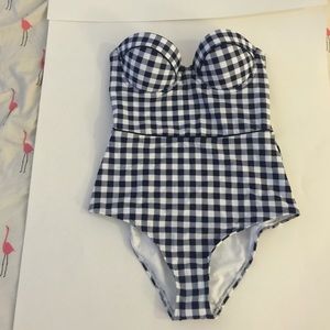 Aerie Gingham One Piece Swim Suit