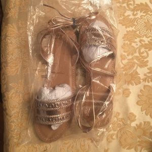 Gold Strappy Sandals