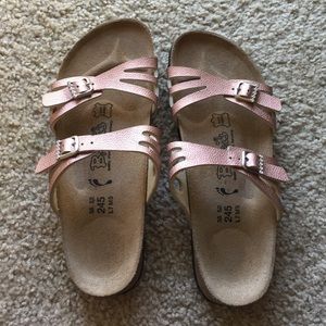 Rose Gold Birkenstocks: Like New!