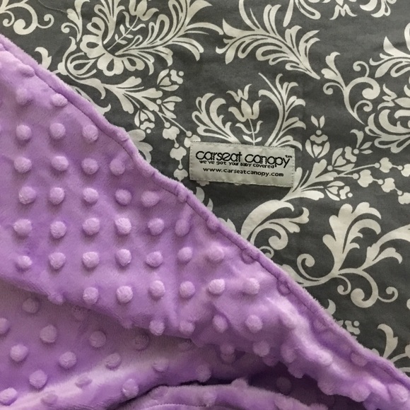 Carseat Canopy Gray and Purple
