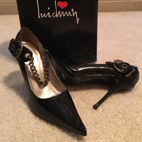 Patent leather pointy toe pumps - Picture 1 of 4