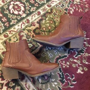 Brown ankle booties