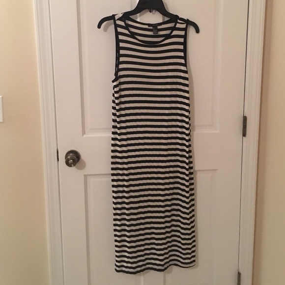 Black&white stripe jersey knit forever 21 dress.