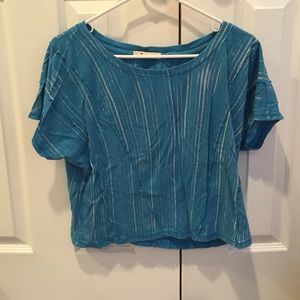 Blue crop top