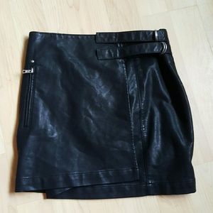 Armani Exchange Leather Miniskirt