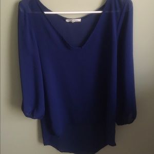 Blue Sheer Blouse