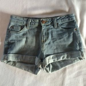 BDG Mid-Rise Cuffed Denim Shorts