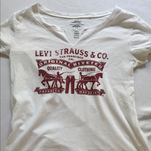 Levis white crop t-shirt