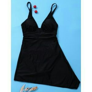 Sexy plunging neck one piece swimwear