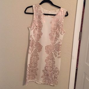 White and gold dress