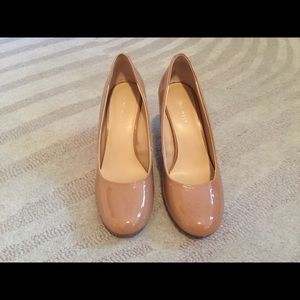 Nude Patent Leather Pumps