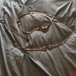 Metal heart belt