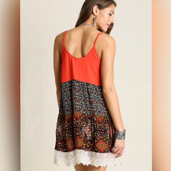 🌺HP 8/10🌺THREE TIERED PRINT PEASANT DRESS - Picture 2 of 2