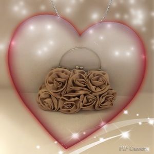Rose design evening bag