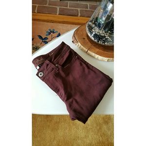 Burgundy DL1961 Straight Leg Jeans