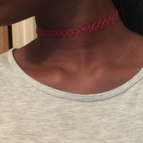 Pink necklace, bracelet & ring
