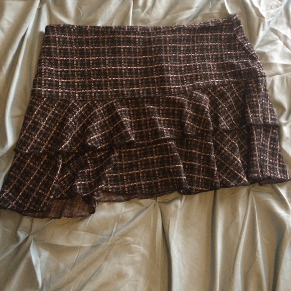 Black mini skirt