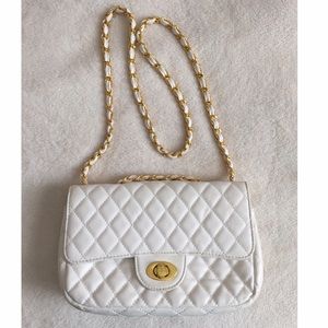 White & gold purse!