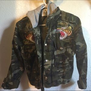 Unit army jacket WHY ARE WE YELLING?!