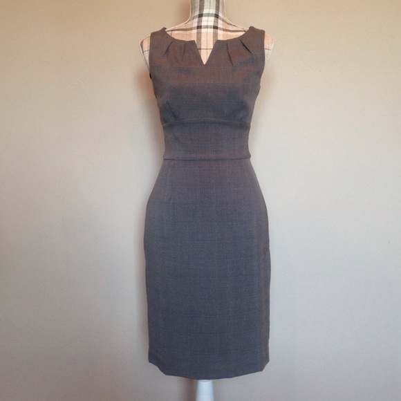 White House Black Market sleeveless gray dress