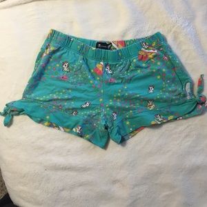 TokiDoki Teal Unicorn shorts with Unicorn pocket