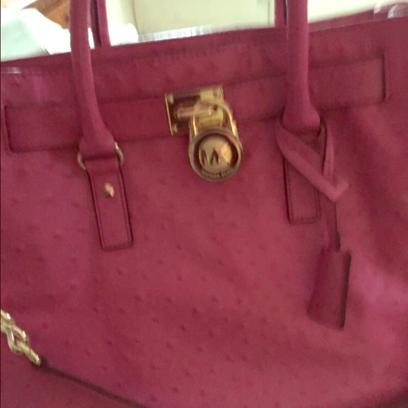 Michael Kors Ostrich Hamilton Bag