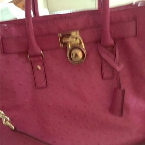 Michael Kors Ostrich Hamilton Bag