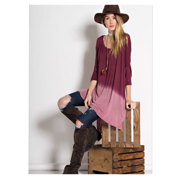 OVERSIZED DIP DYE TUNIC! - Picture 2 of 3