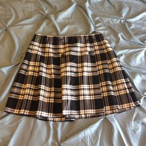 Vintage wrap plaid skirt