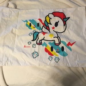 White Unicorn TokiDoki Pillowcase