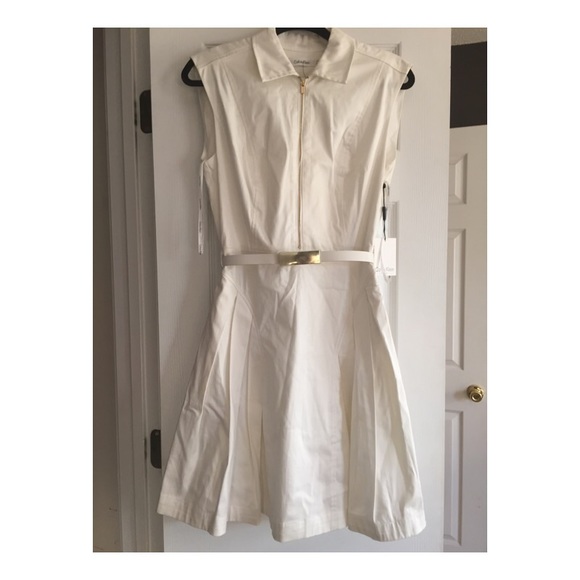 Cream Calvin Klein Dress