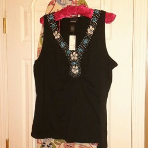 AVENUE Navy blue tank top