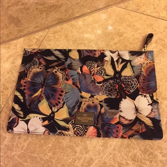 Valentino floral print clutch